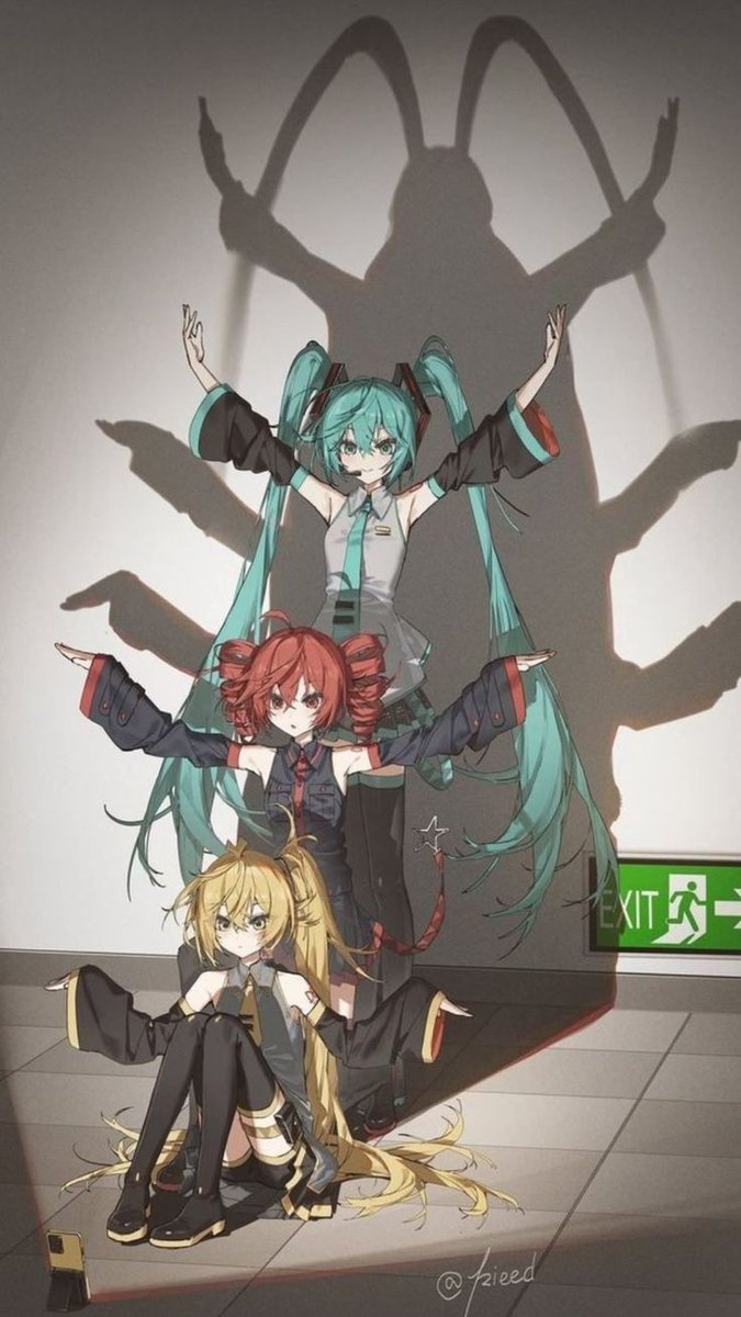 А вот и легендарное трио ⋆.˚✮🩵❤️💛✮˚.⋆ — Hatsune Miku Fan Club ✩✩✩ · Стрекоза