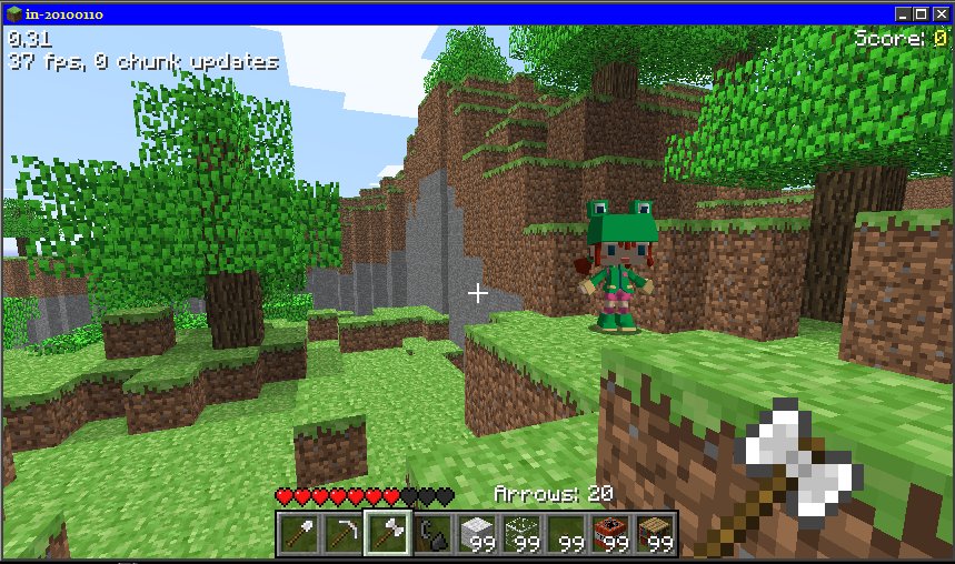 Minecraft Indev-20100110 Древняя версия кубача. Были добавлены инстру… — Minecraft · Стрекоза