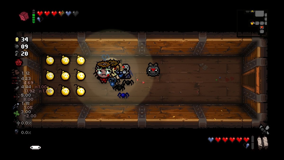 Офигеть, 9 золотых бомб! Я в шоке!!!! 😆😆😆 — The Binding of Isaak · Стрекоза