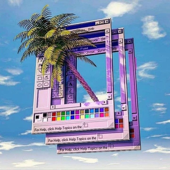 Сегодня Vaporwave, интересная цифровая эстетика с дельфинами, пляжами… — Гнездо Чёрной Птицы · Стрекоза