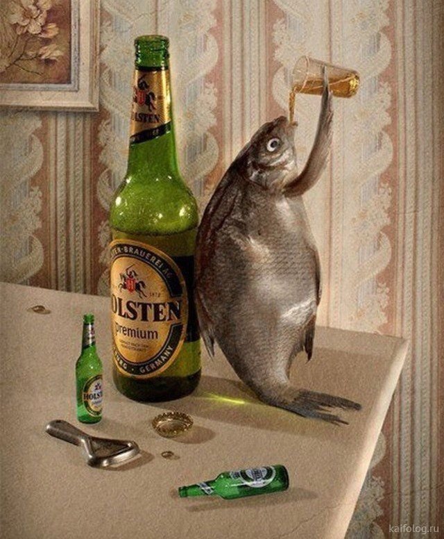 водолей вы рыба с пивом ну она рыбы а рыба в воде и она пиво пьет ну… — Serblone · Стрекоза