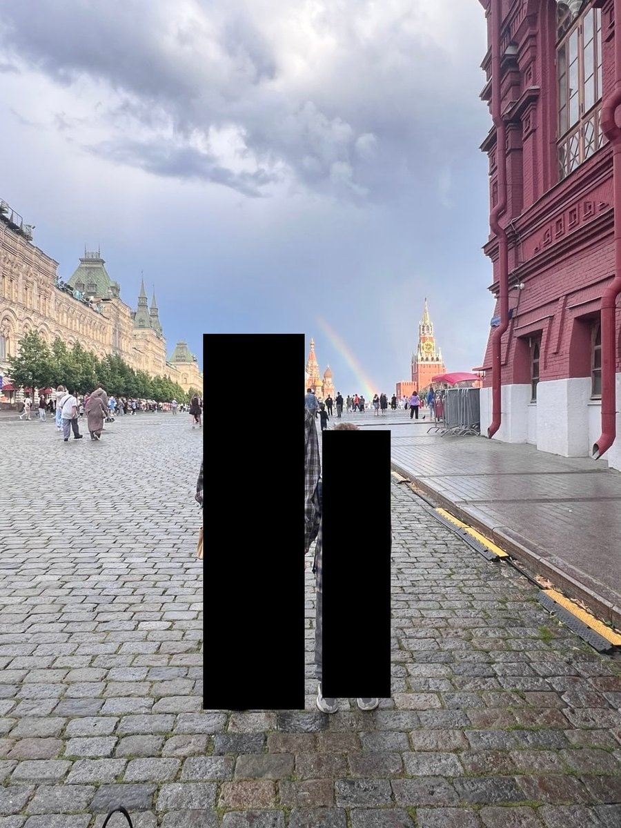 глядите, радуга между спасской башней и храмом василия блаженного! — mimorin_plus · Стрекоза