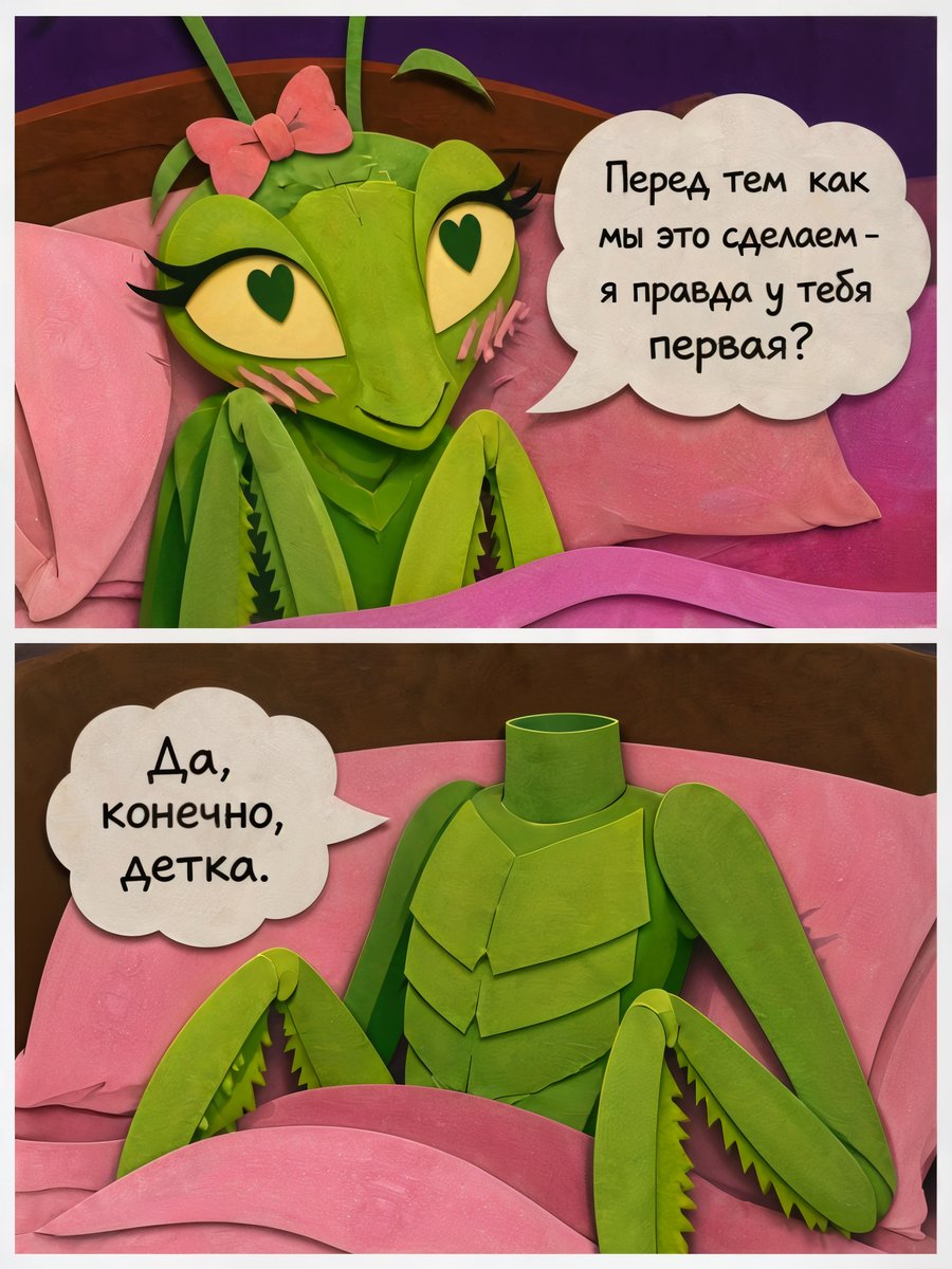В опросе выиграл комикс про богомола. Ну что же, ловите) — vladimirkh92 · Стрекоза