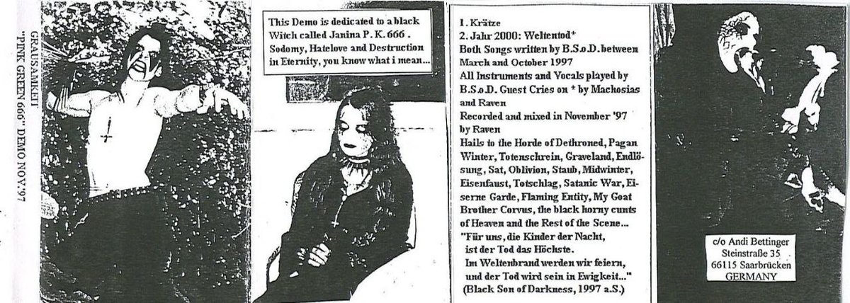 Grausamkeit - Pink Green 666 (Demo, 1997) — крутой тёмный андерграунд · Стрекоза